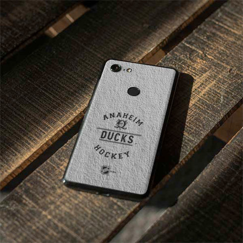 NHL Anaheim Ducks Black Text Google Pixel 3 XL Skin